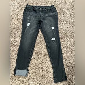 Maurices dark grey skinny jeans